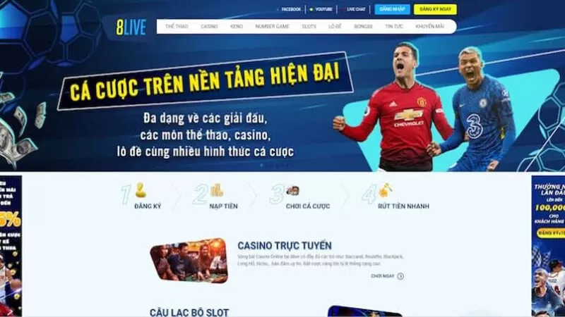Nhà cái 8live có ưu điểm lớn nên thu hút đông cược thủ